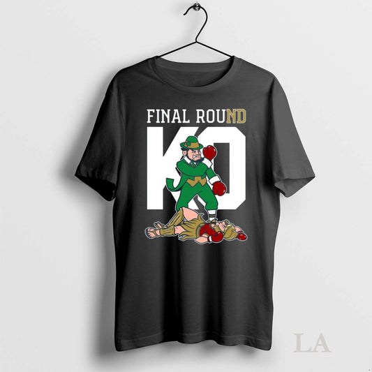 Original Final Round Ko Notre Dame Fighting Irish Defeats Trojans Mascot Tee Sweater