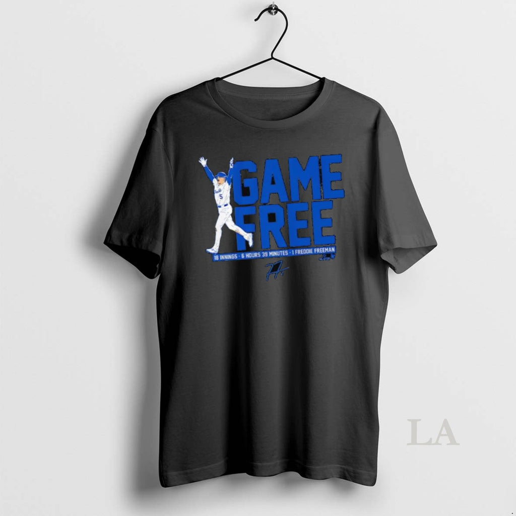 Original Freddie Freeman Game Free 18 Innings 6 Hours 39 Minutes Signature
