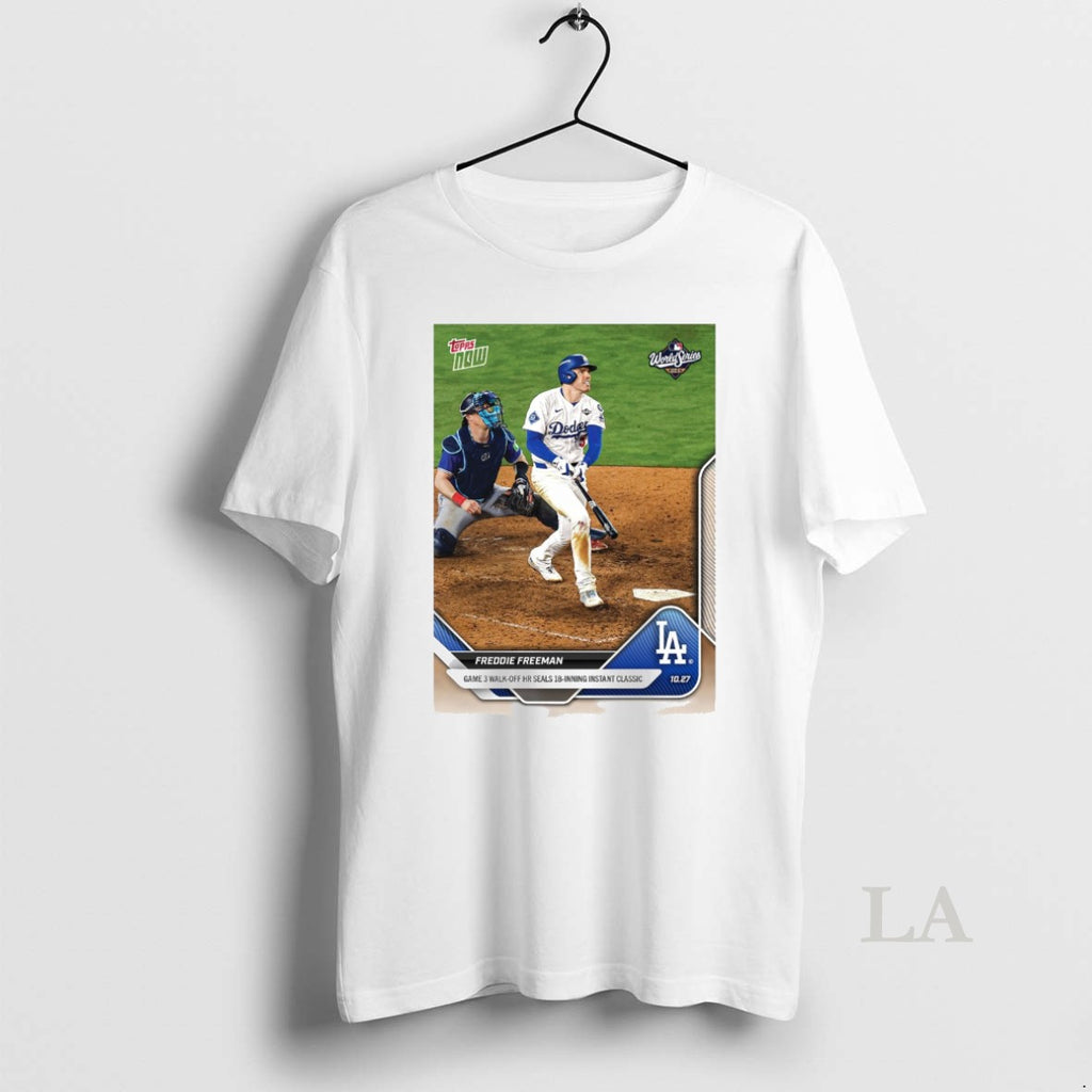 Original Freddie Freeman Los Angeles Dodgers 2025 Mlb Topps Game 3 Walk Off Hr Seals