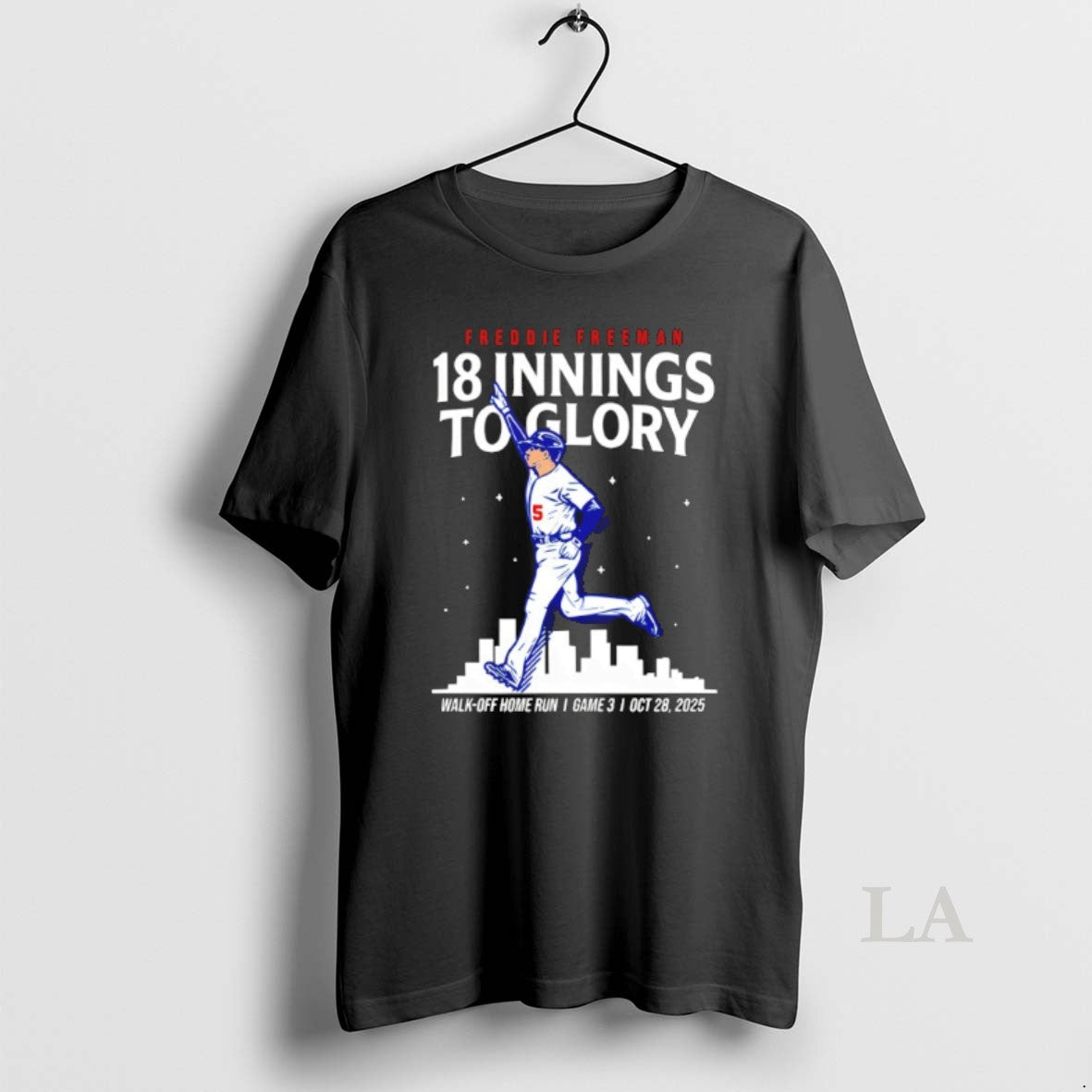 Original Freddie Freeman Los Angeles Dodgers Baseball Mlb Walk Off Home Run 18 Innings World