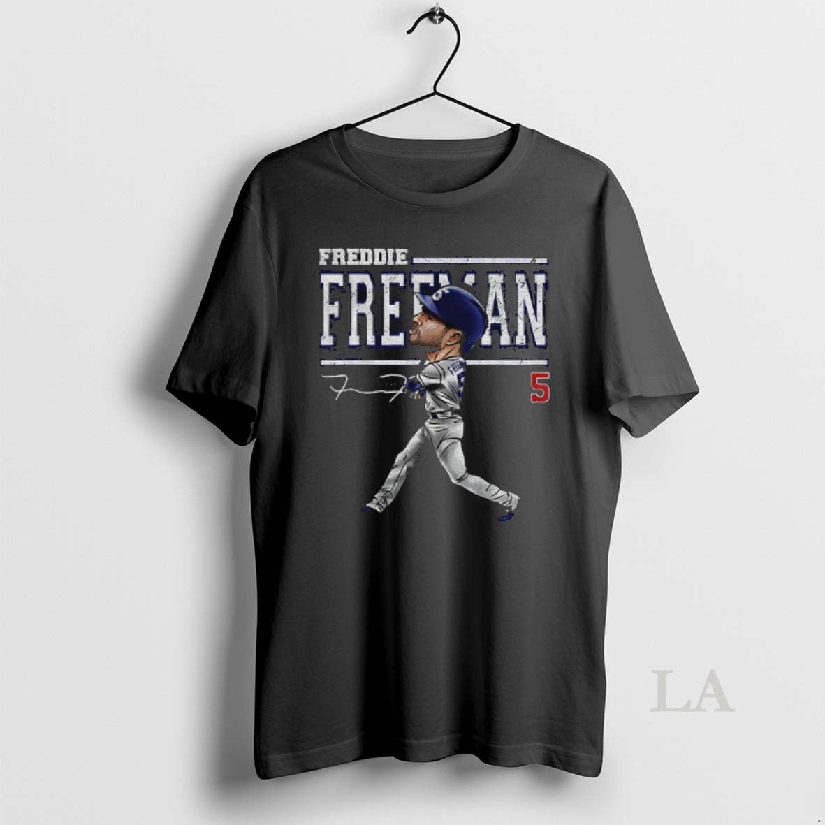 Original Freddie Freeman Cartoon Los Angeles Dodgers Mlb Baseball Vintage