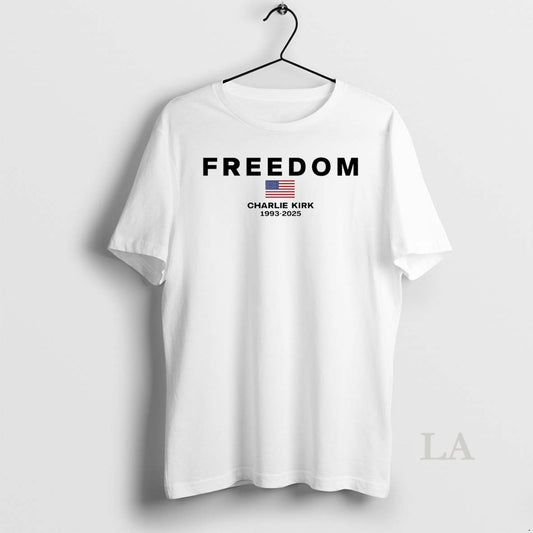 Original Freedom Charlie Kirk 1993 2025 White