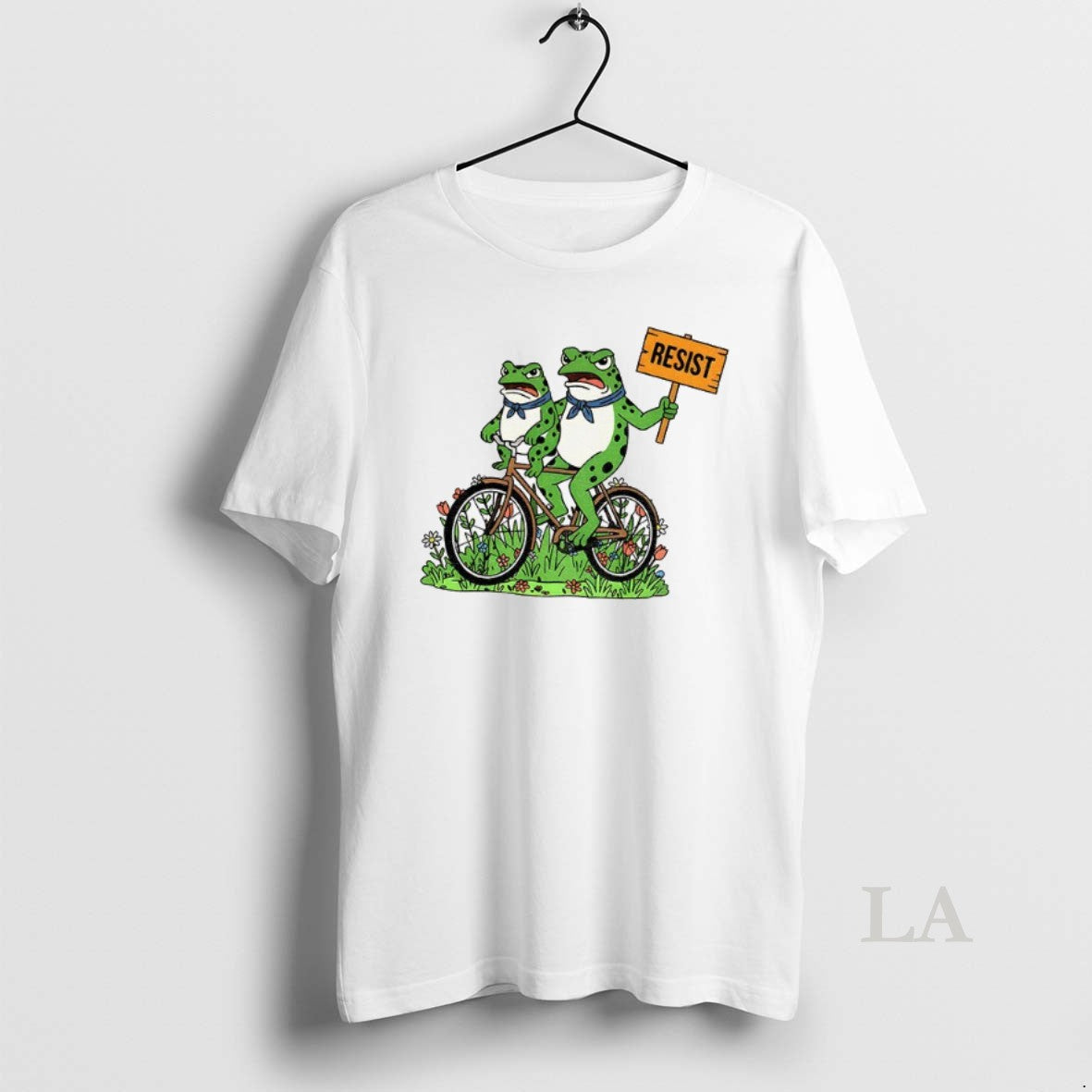 Original Frog On Bike Resist Portland Frog Protest