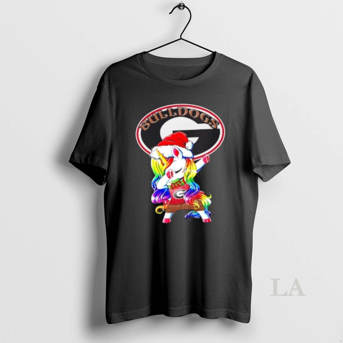 Original Georgia Bulldogs Football X Unicorn Santa Hat Dabbing Merry Christmas
