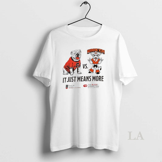 Original Georgia Bulldogs Vs Texas Longhorns It Just Means More Mascot