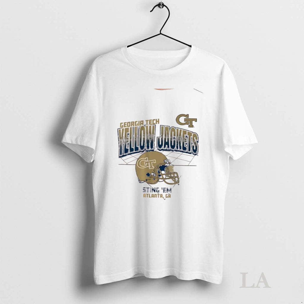 Original Georgia Tech Yellow Jackets Sting Em Atlanta Ga Helmet Logo