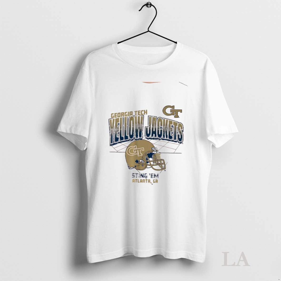 Original Georgia Tech Yellow Jackets Sting Em Atlanta Ga Helmet Logo