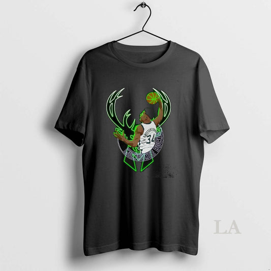Original Giannis Antetokounmpo Milwaukee Bucks Basketball Dunk