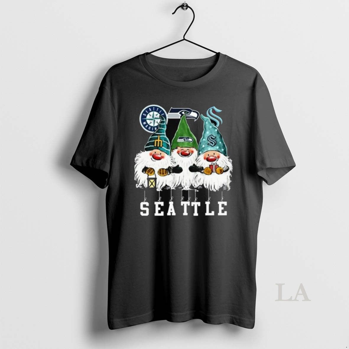 Original Gnome X Seattle City Sports Team Mariners Seahawks And Kraken Merry Christmas 2025 Long