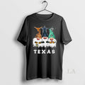 Original Gnome X Texas City Sports Team Longhorns Cowboys And Stars Merry Christmas 2025 Long