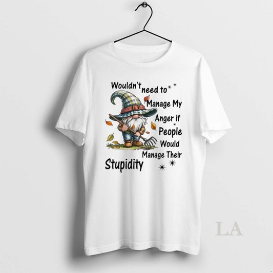 Original Gnome Wouldnt Need Manage My Anger If People Manage Their Stupidity