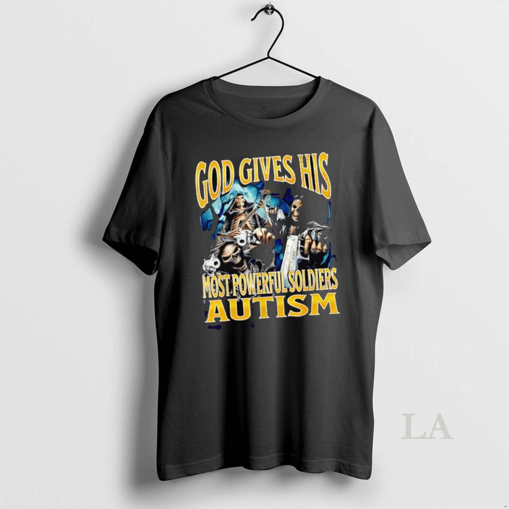 Original God Gives His Most Powerful Soldiers Autism Skeleton Graphic