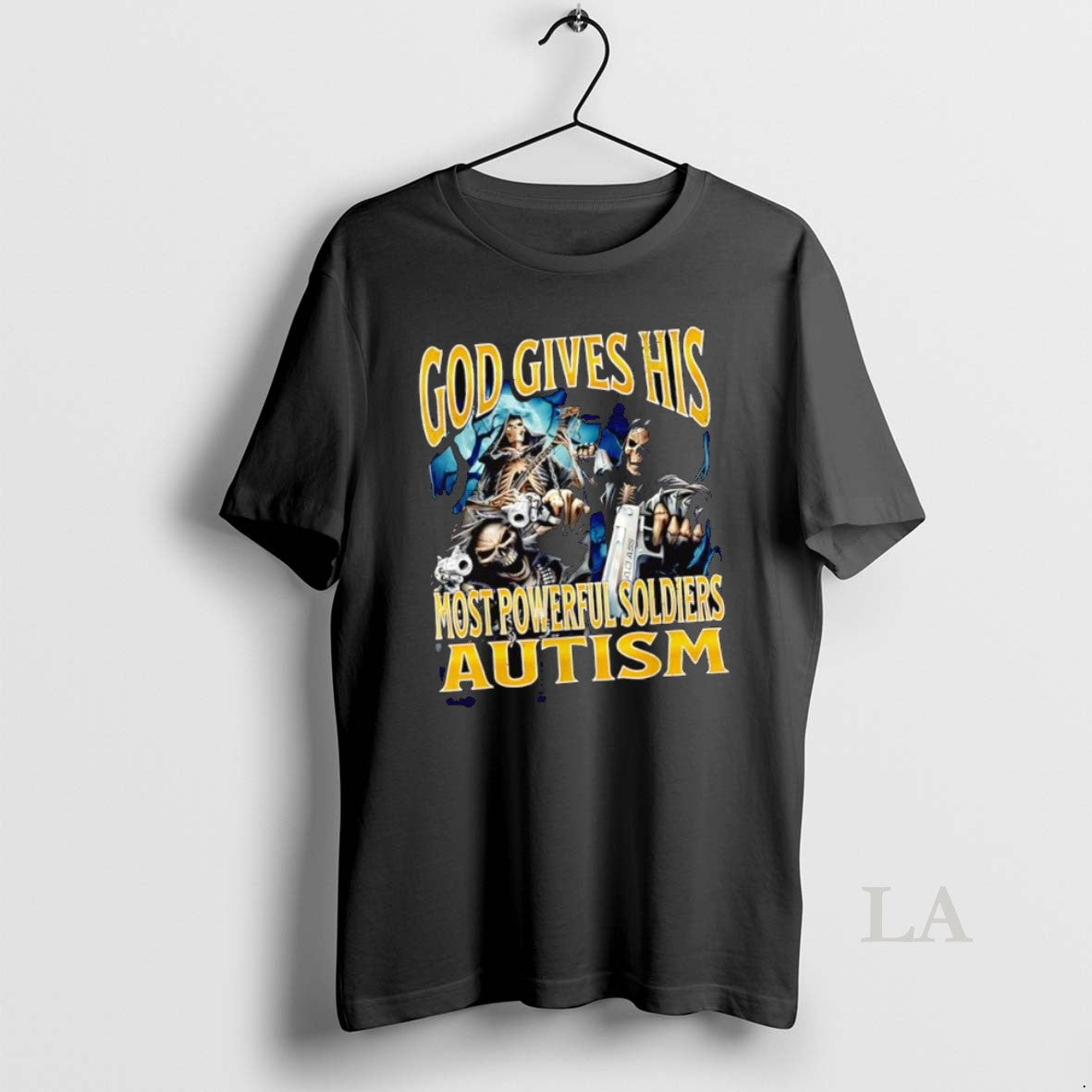 Original God Gives His Most Powerful Soldiers Autism Skeleton Graphic