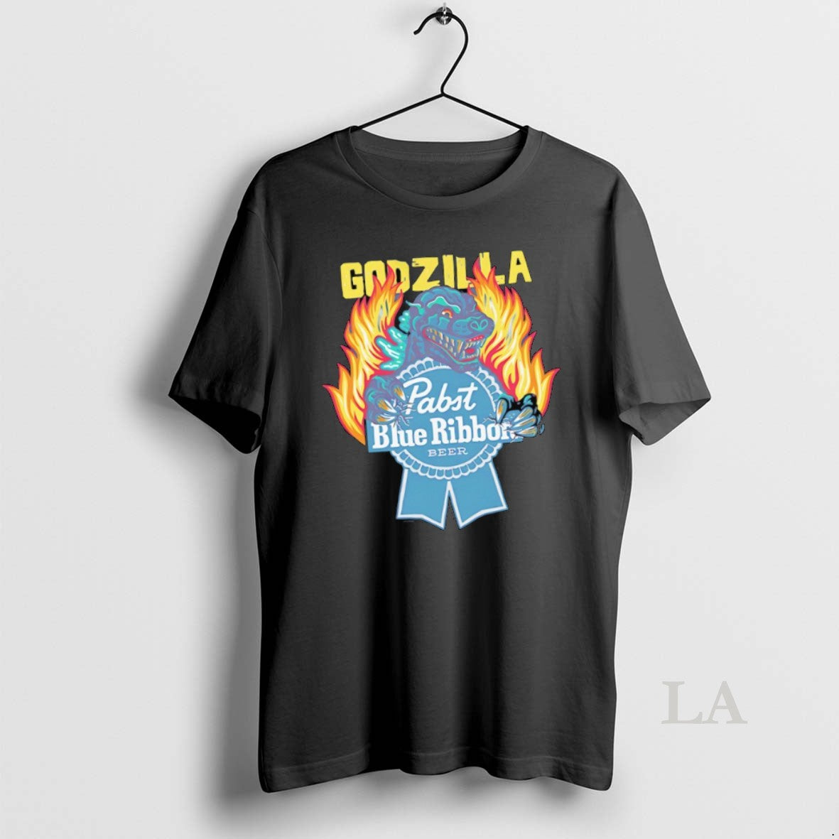 Original Godzilla Pabst Blue Ribbon Beer Logo