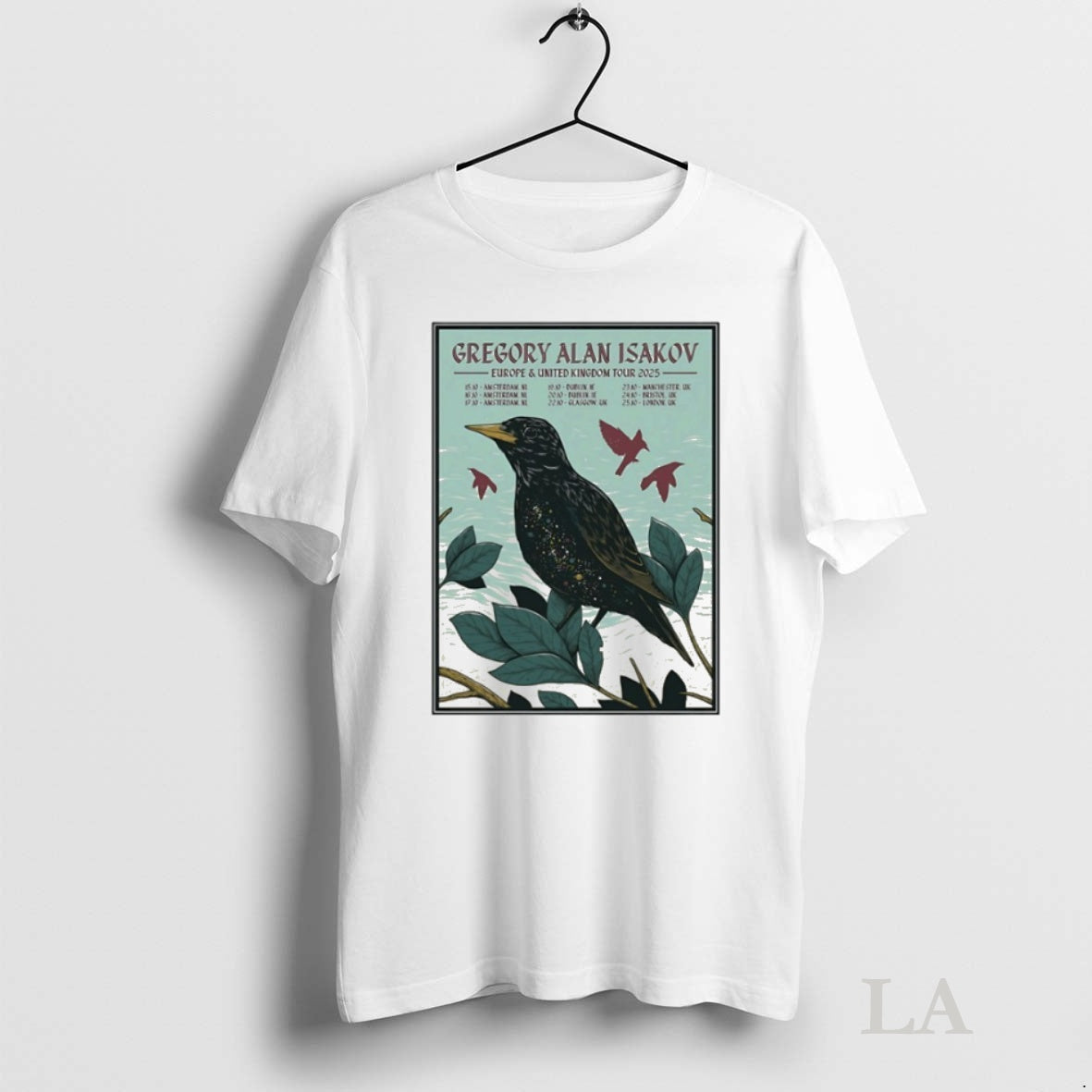 Original Gregory Alan Isakov 2025 Europe And United Kingdom Tour Tee Sweater