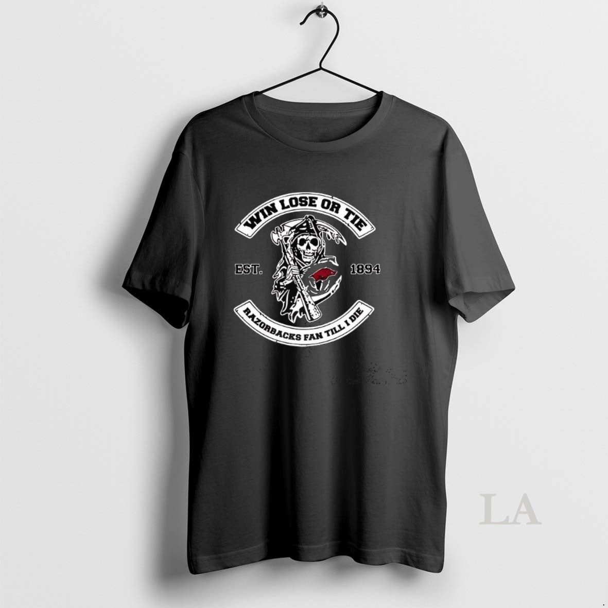 Original Grim Reaper Death Win Lose Or Tie Arkansas Razorbacks Fan Till I Die