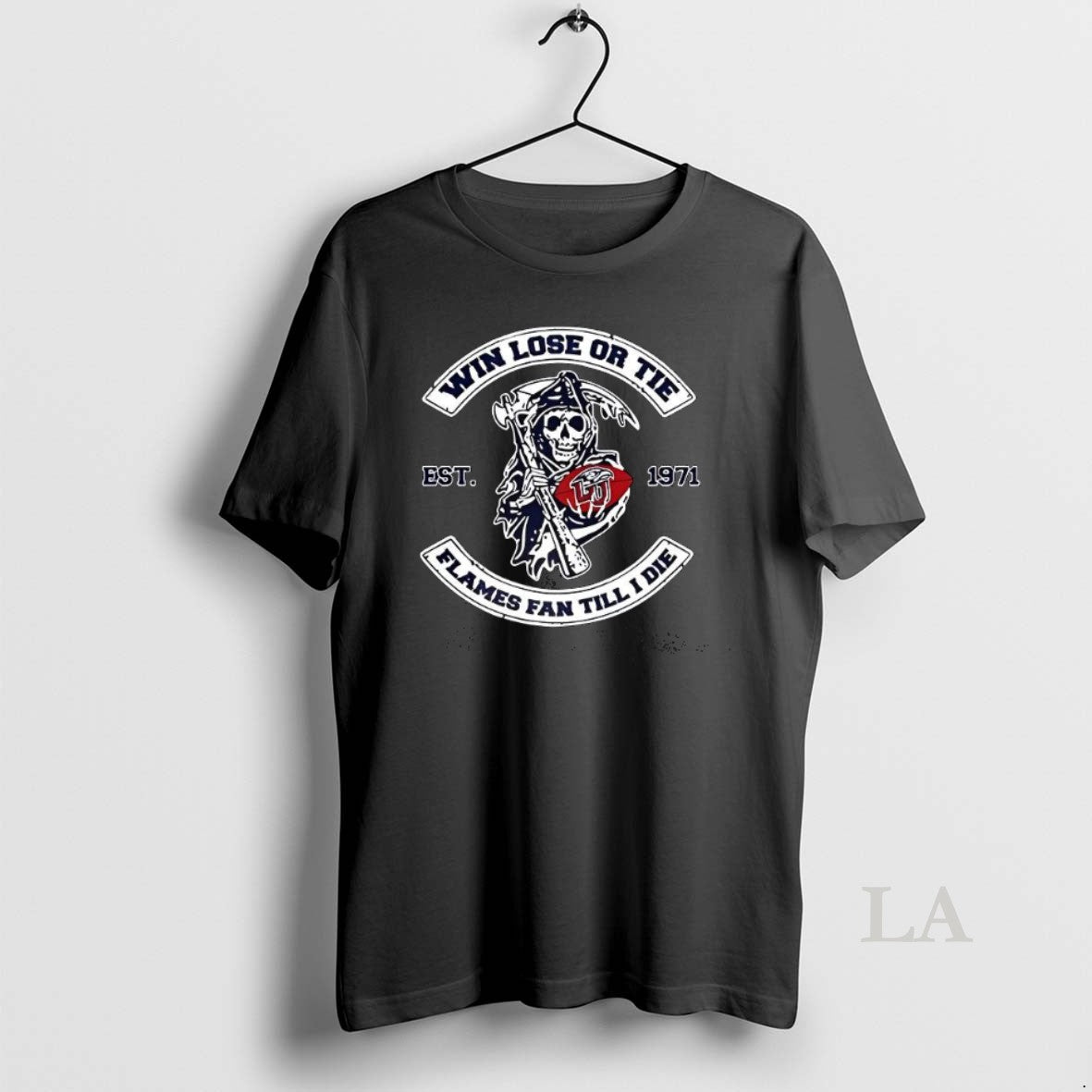 Original Grim Reaper Death Win Lose Or Tie Liberty Flames Fan Till I Die