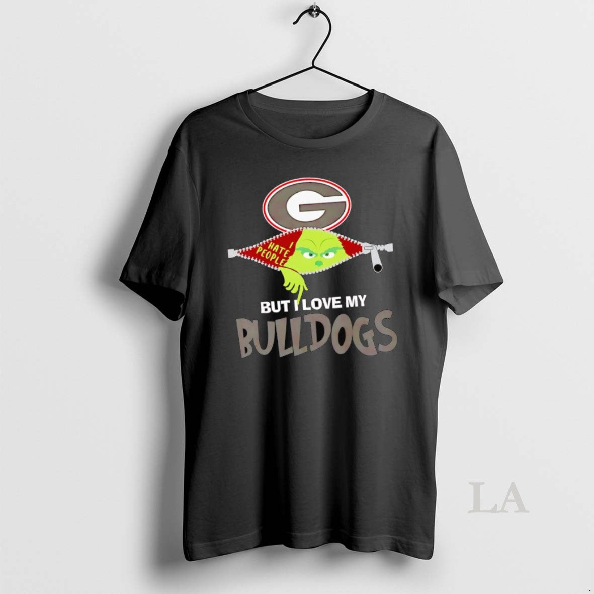 Original Grinch Georgia Bulldogs Logo I Hate People But I Love My Bulldogs