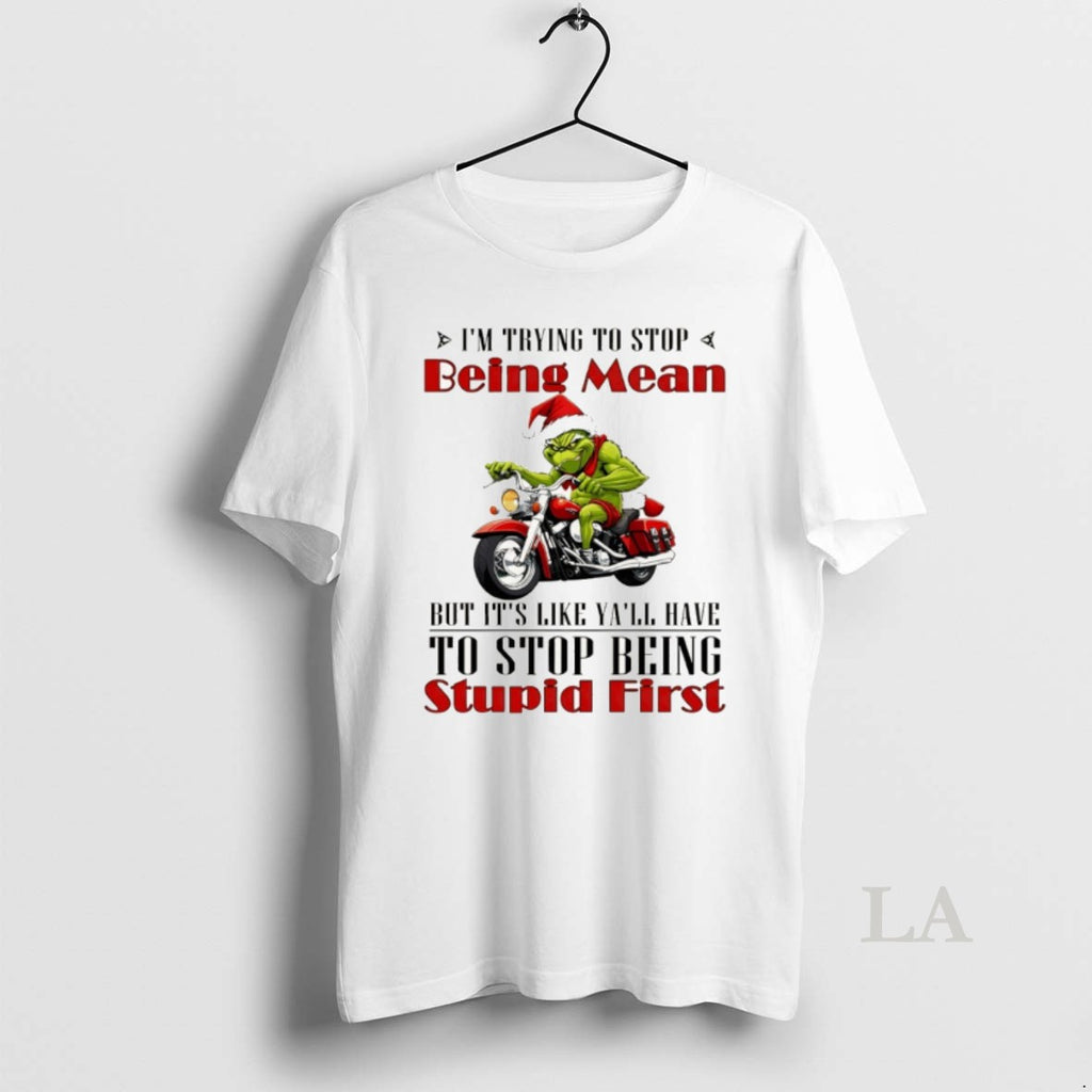 Original Grinch Santa Hat Im Trying To Stop Being Mean But Its Like Yall Have