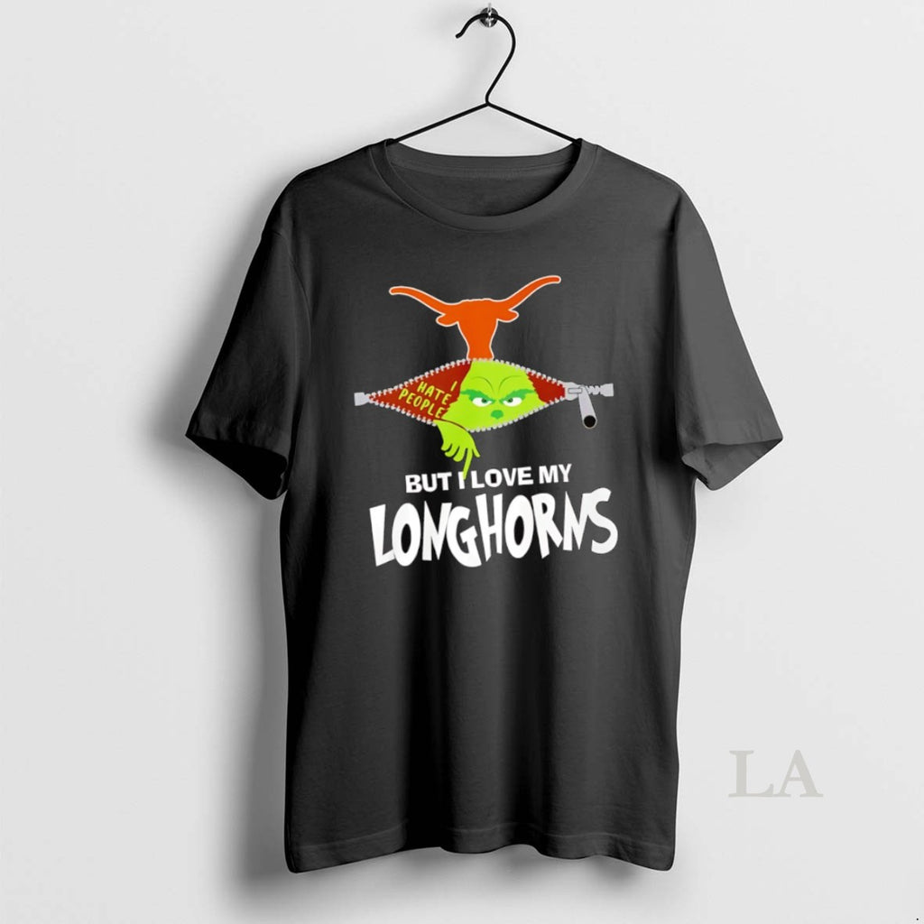 Original Grinch Texas Longhorns Logo I Hate People But I Love My Longhorns
