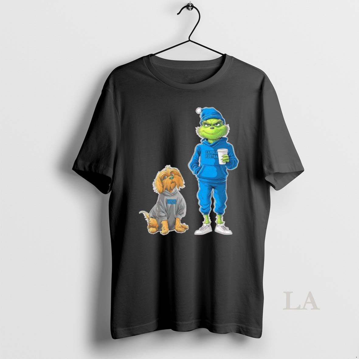 Original Grinch And Dog Carolina Panthers Football Merry Christmas