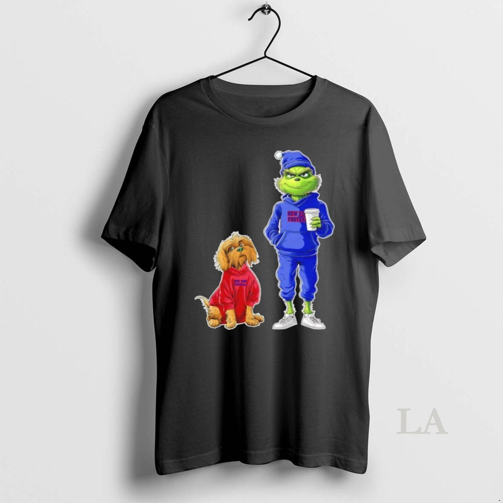 Original Grinch And Dog New York Giants Football Merry Christmas