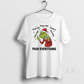 Original Grinch Middle Finger Santa Hat Fuck You Fuck This Fuck It Fuck Everything Merry