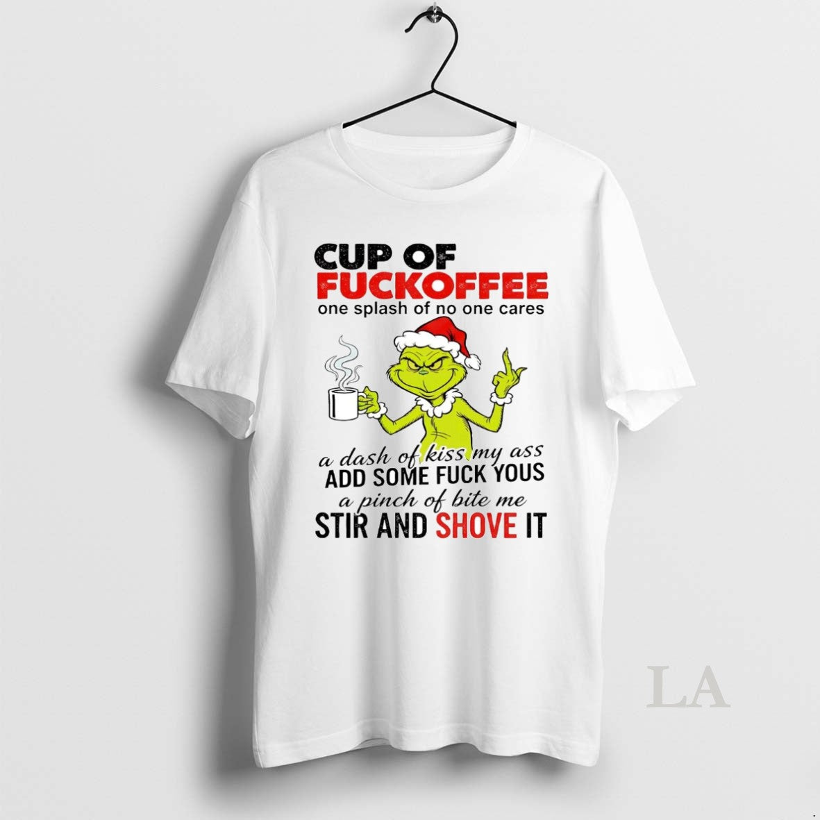 Original Grinch Middle Finger Cup Of Fuckoffee Stir And Shove It Christmas