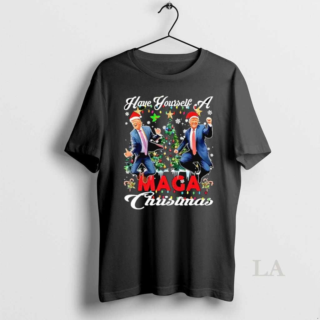 Original Have Yourself A Maga Christmas Santa Trump Dancing