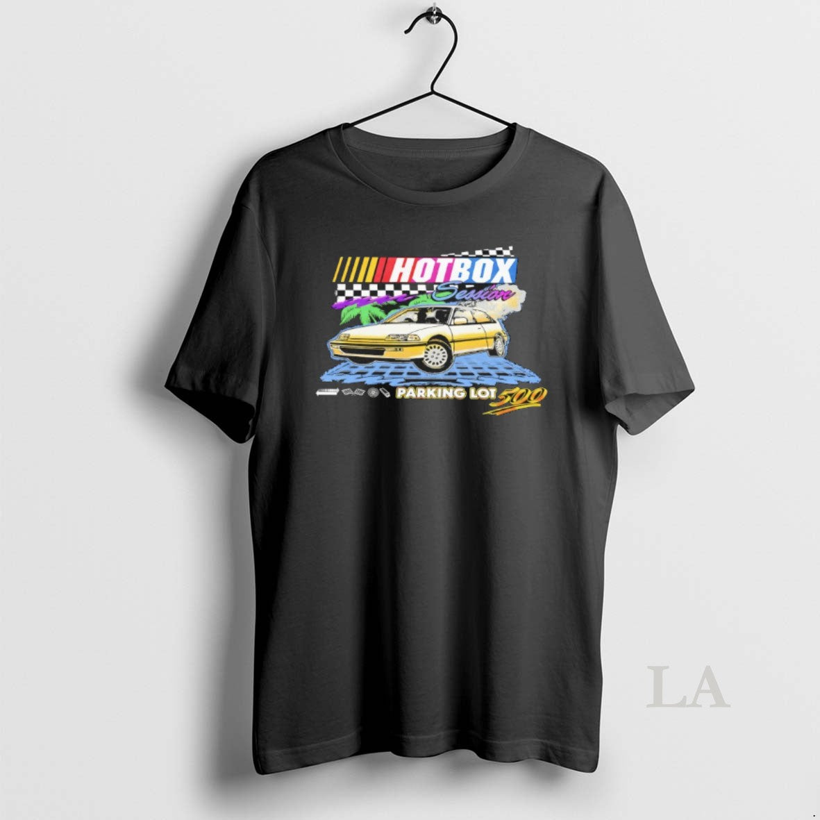 Original Hotbox Session Parking Lot 500 Nascar Parody Logo