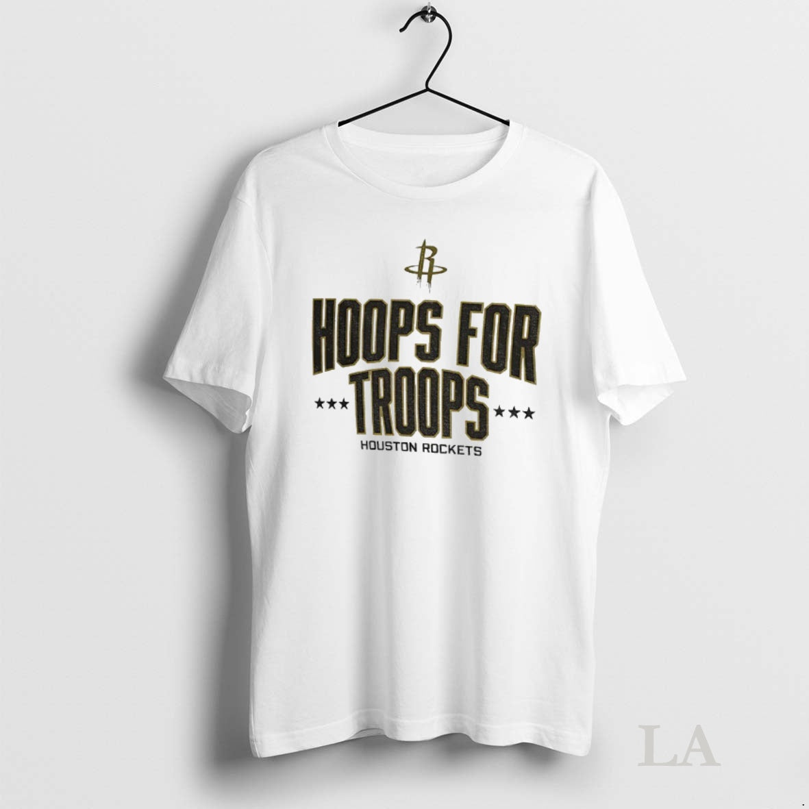 Original Houston Rockets Basketball Nba Hoops For Troops Logo