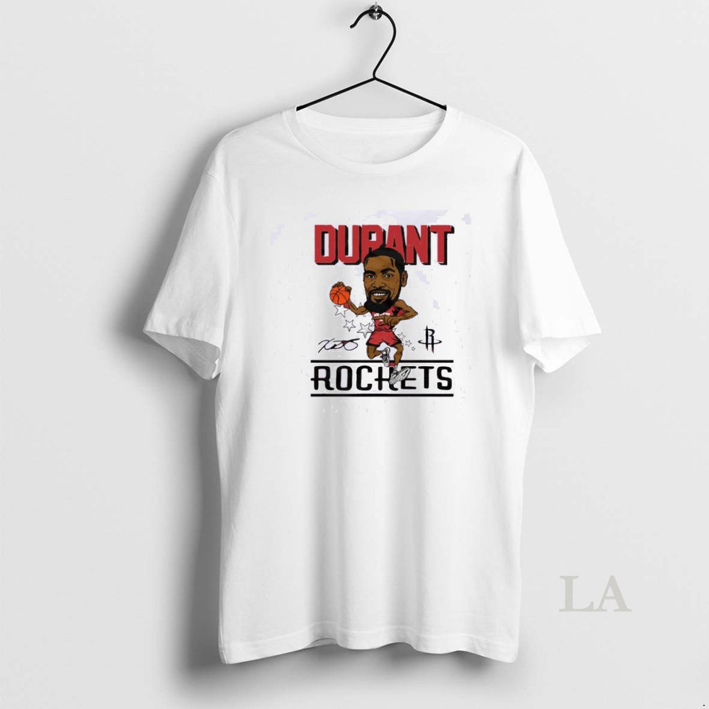 Original Houston Rockets Kevin Durant Caricature Signature