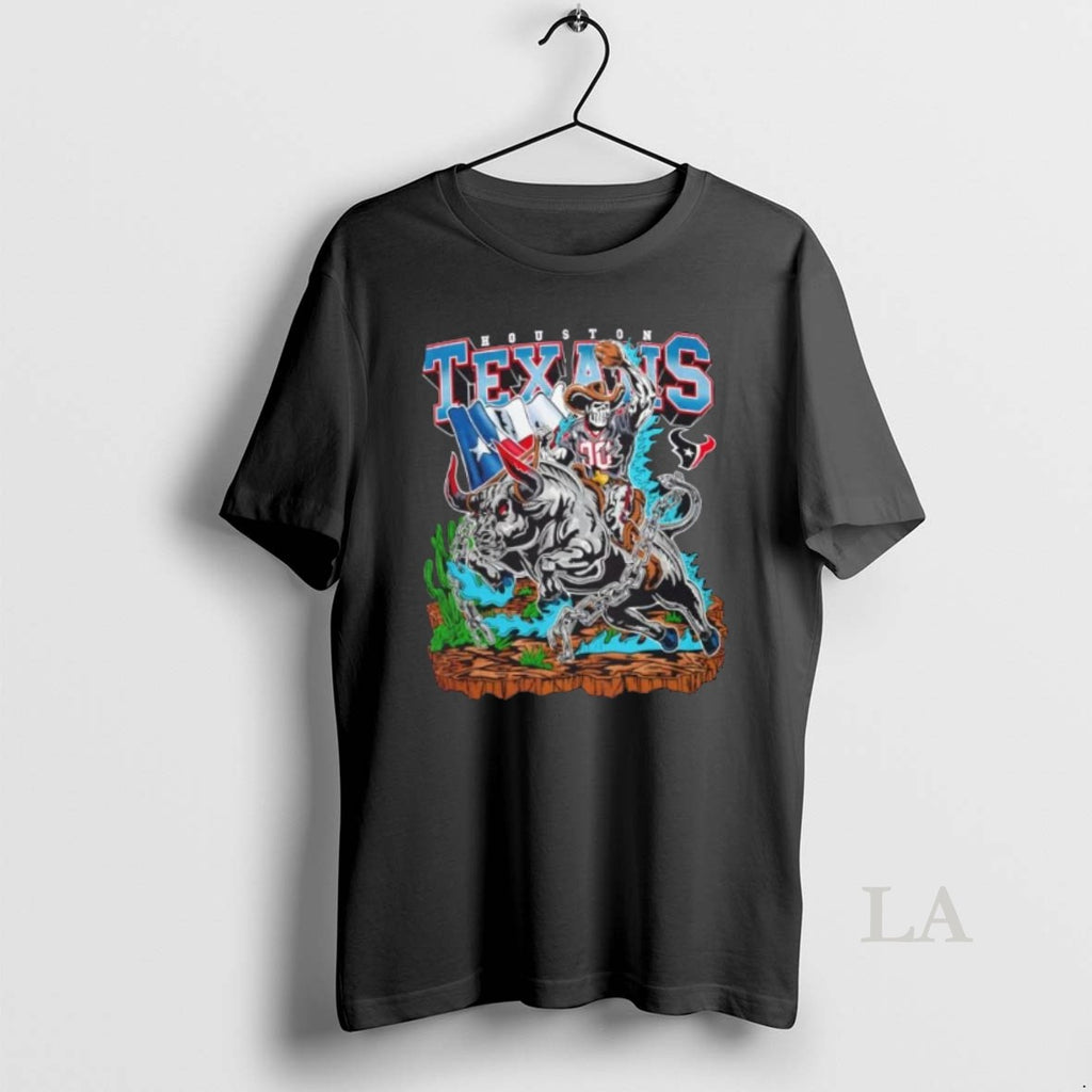 Original Houston Texans Wrangler Football Fire Graphic