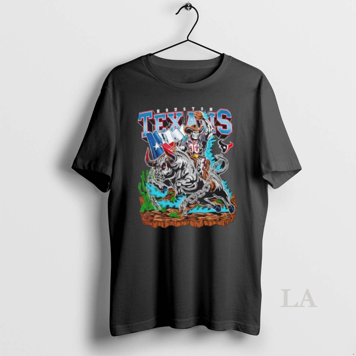 Original Houston Texans Wrangler Football Fire Graphic