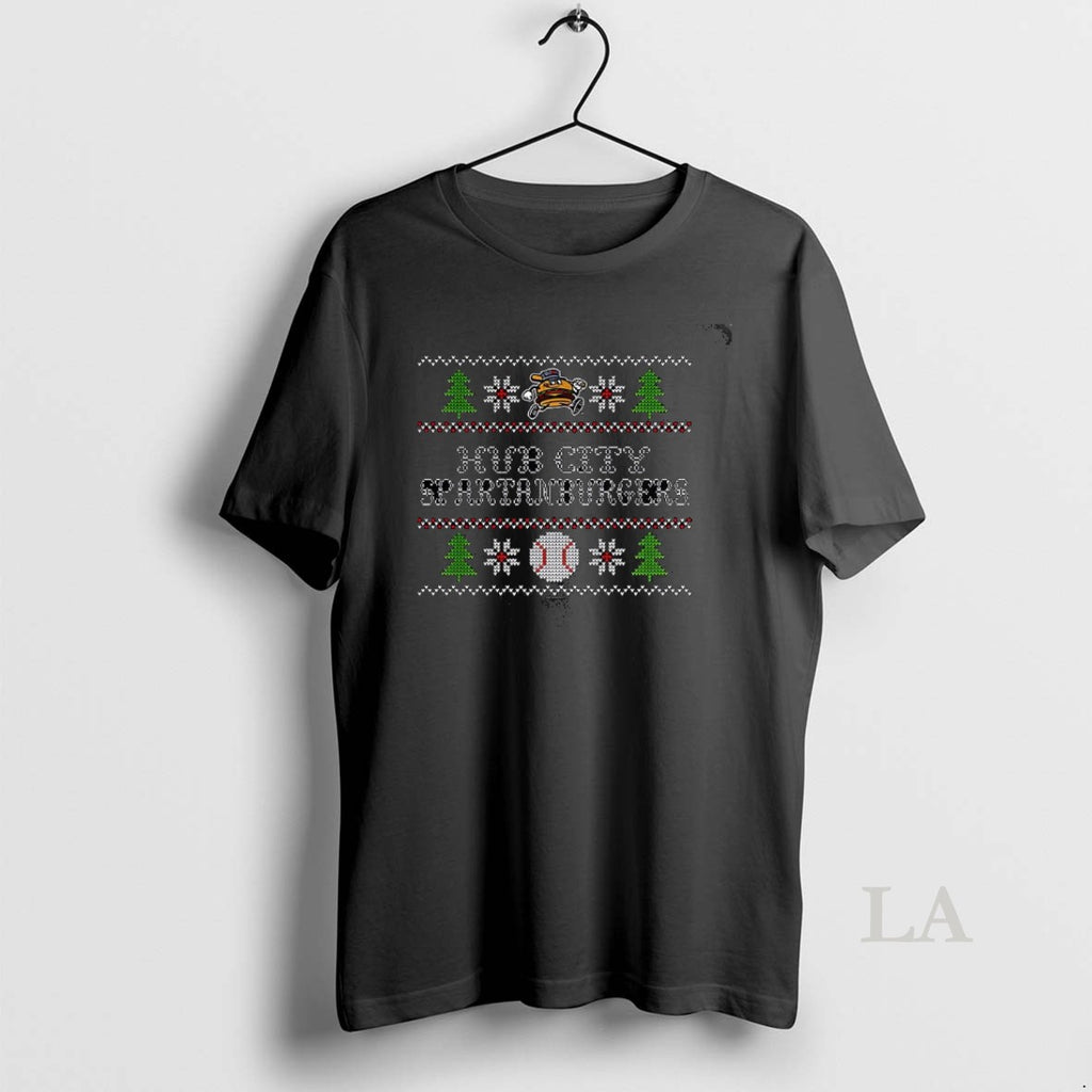 Original Hub City Spartanbugers Baseballl Ugly Christmas