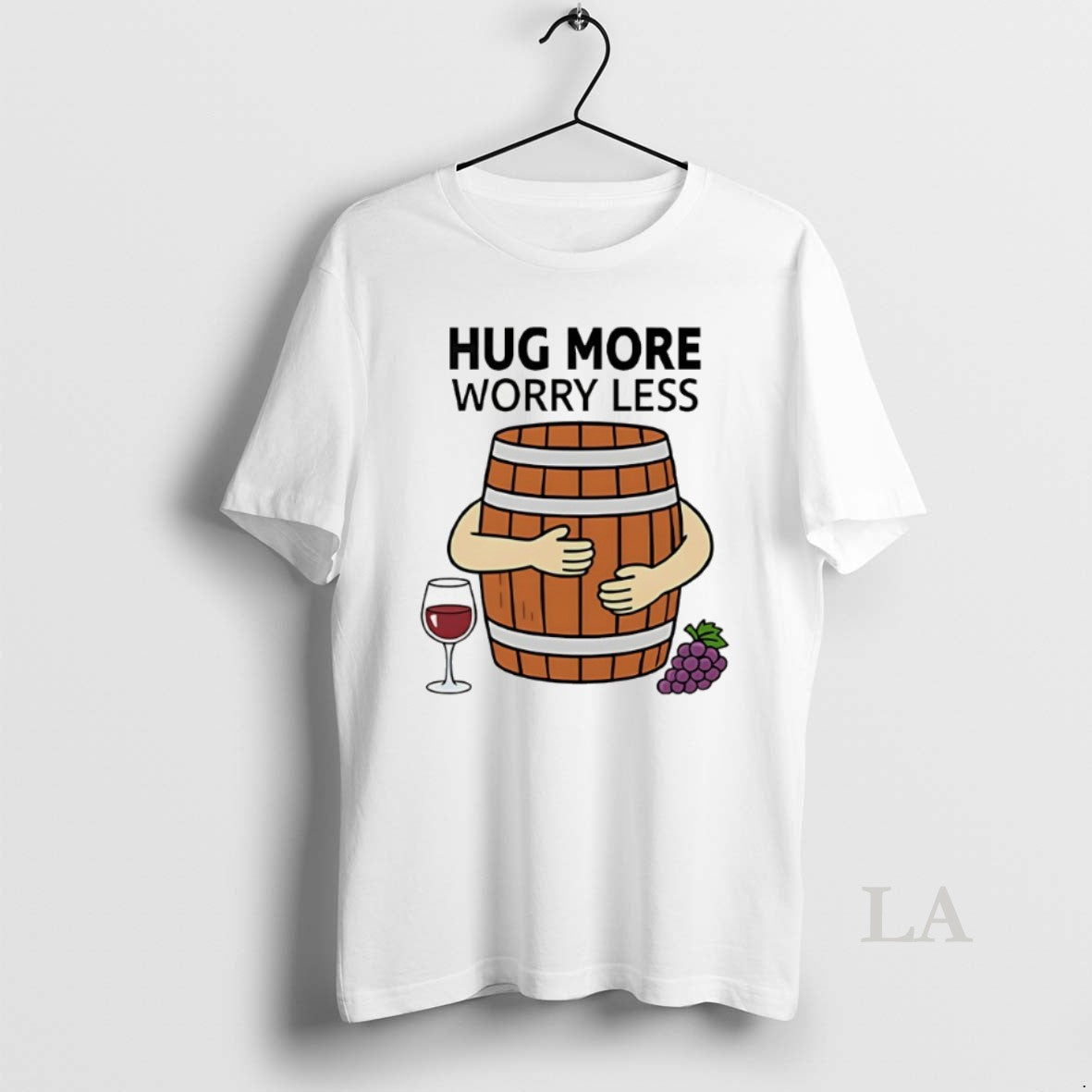 Original Hug More Worry Less Wine Barrel