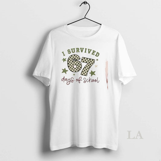 Original I Survived 67 Days Of School Teachers Students Six Seven 90s