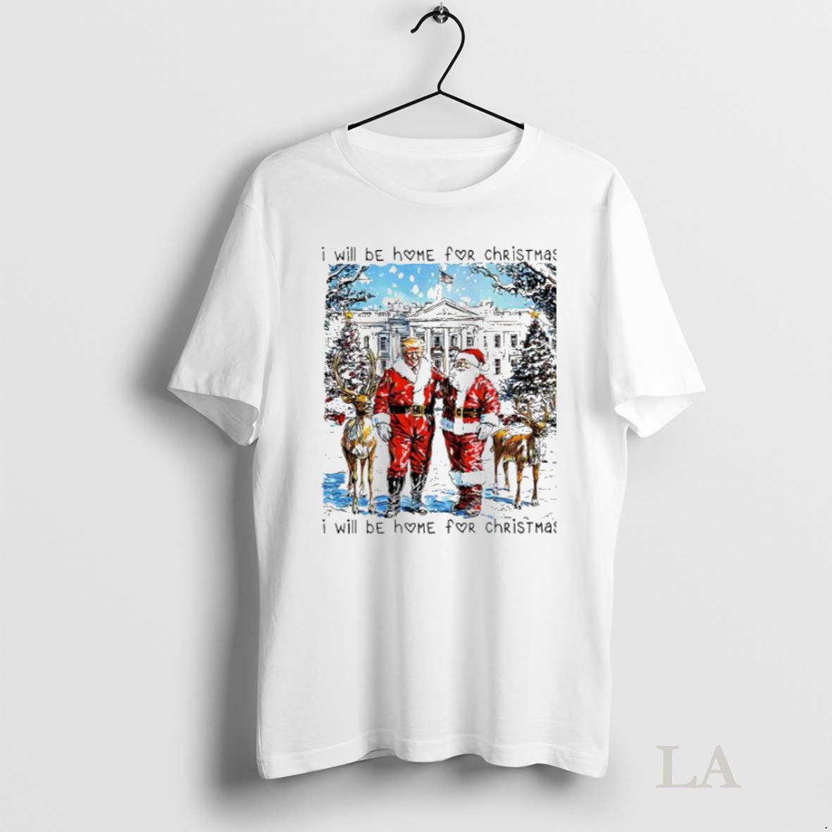 Original I Will Be Home For Christmas Santa Trump