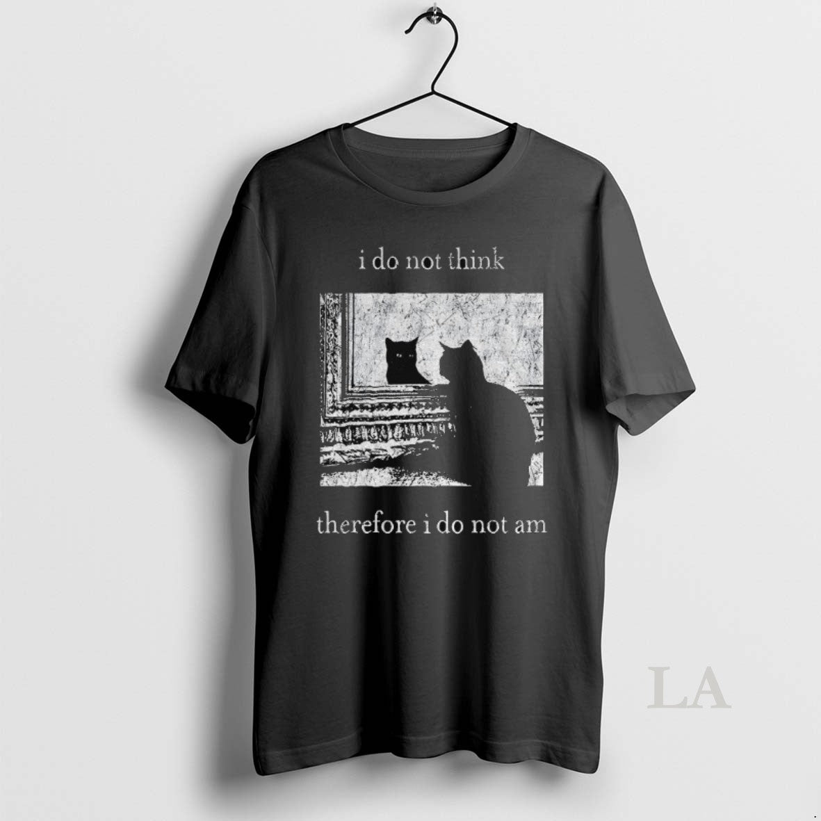 Original I Do Not Think Therefore I Do Not Am Vintage Black Cat