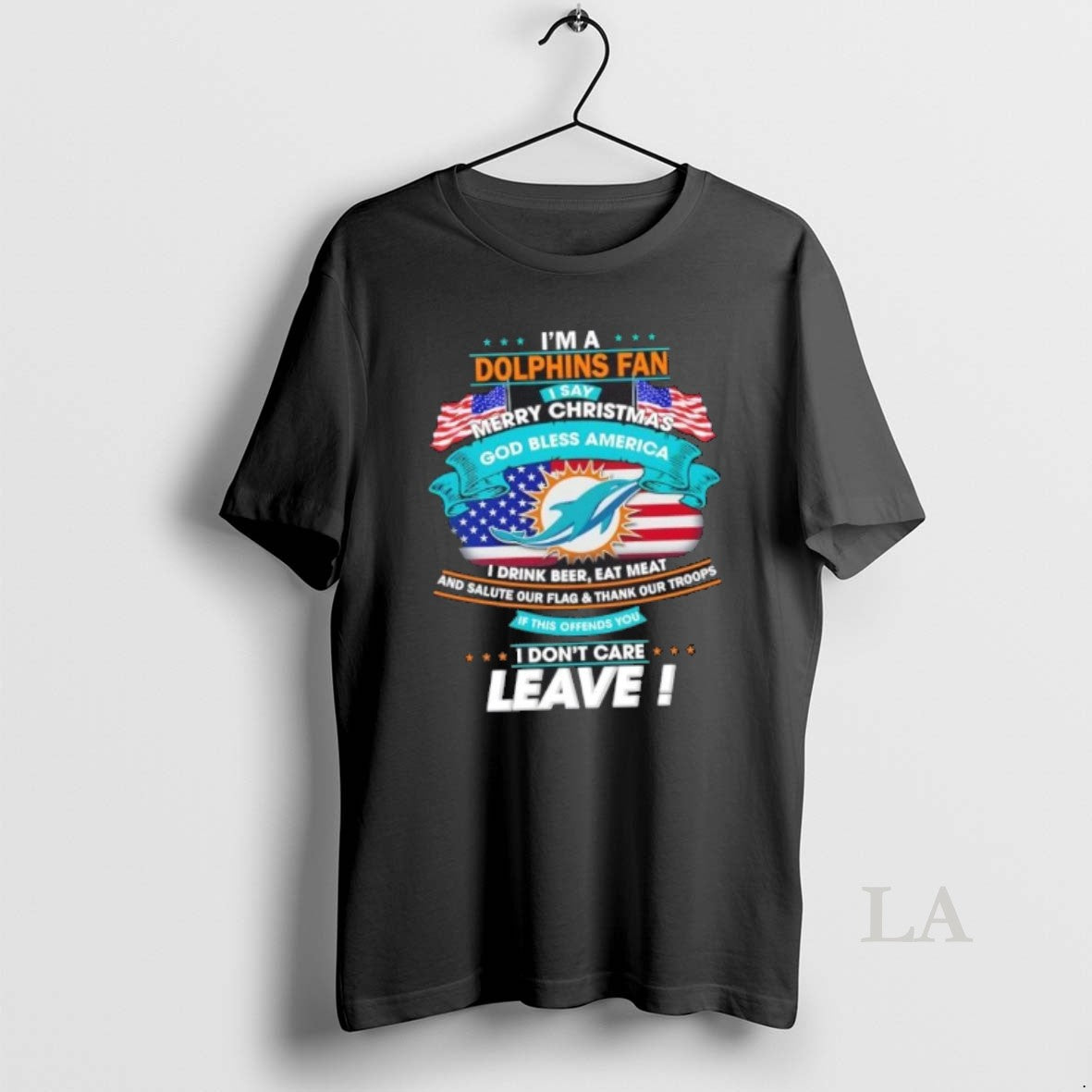 Original Im A Miami Dolphins Fan I Say Merry Christmas God Bless America I Dont