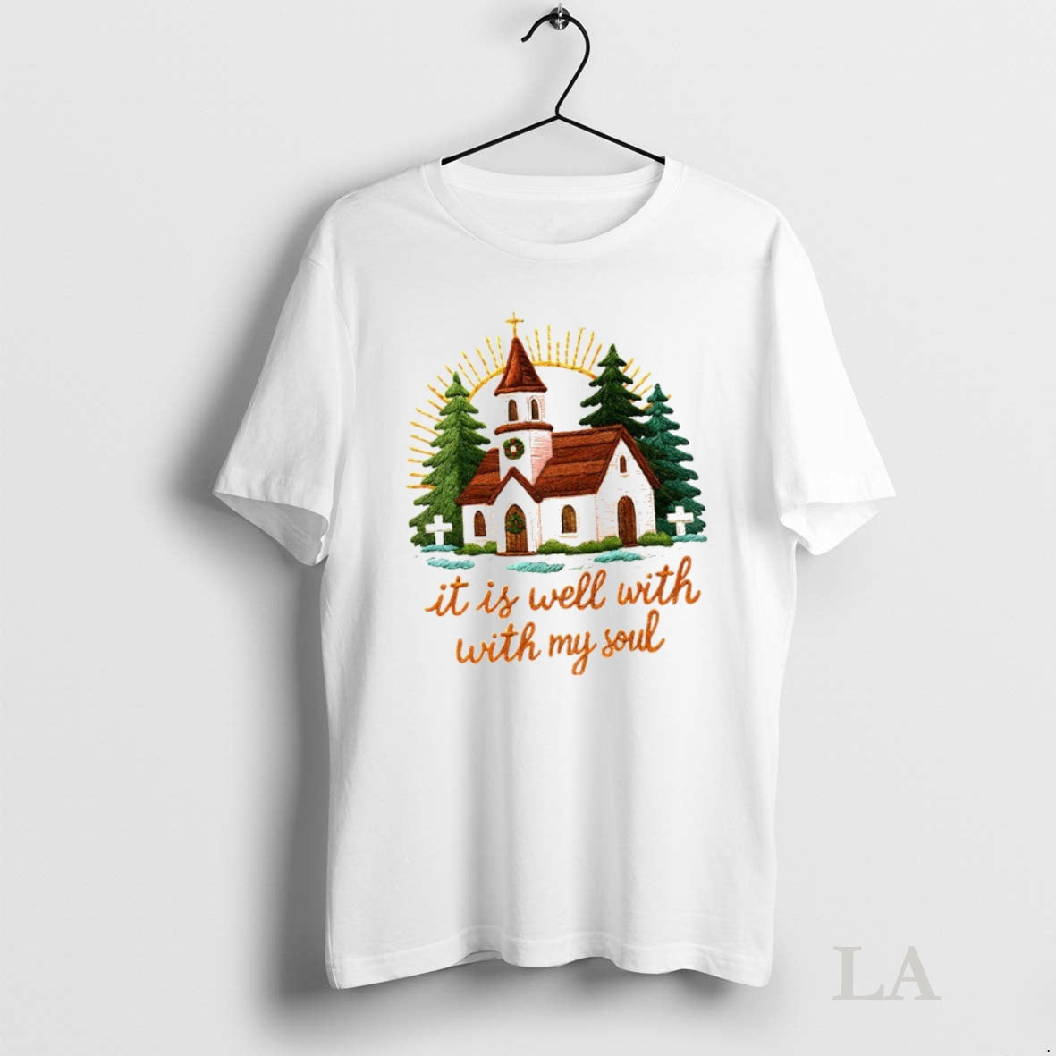 Original It Is Well With My Soul Christmas Church Scene