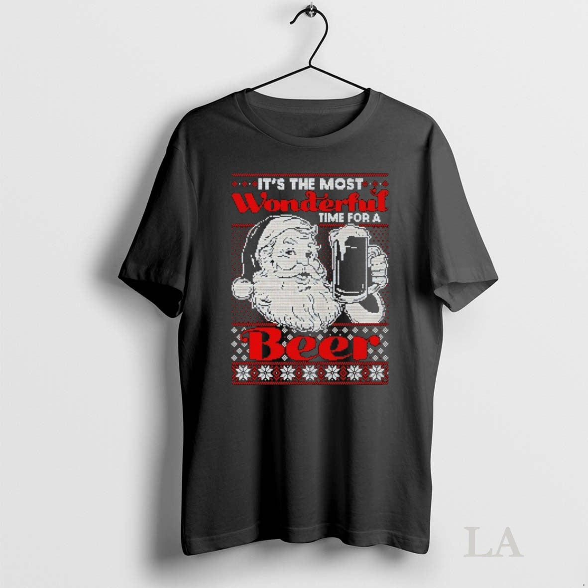 Original Its The Most Wonderful Time For A Beer Santa Ugly Christmas