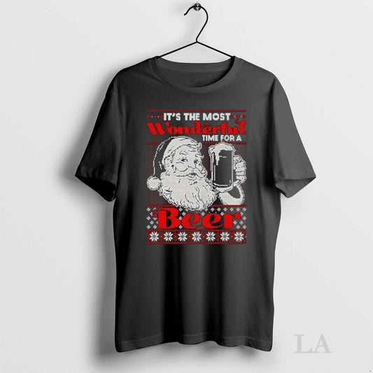 Original Its The Most Wonderful Time For A Beer Santa Ugly Christmas
