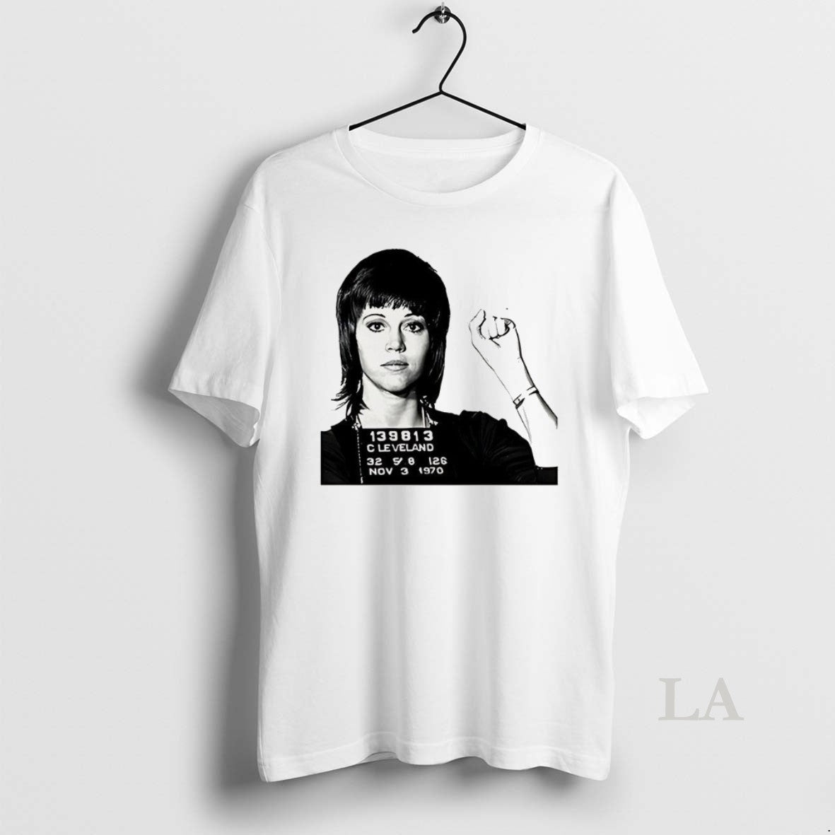 Original Jane Fonda Clevand 1970 Mugshot