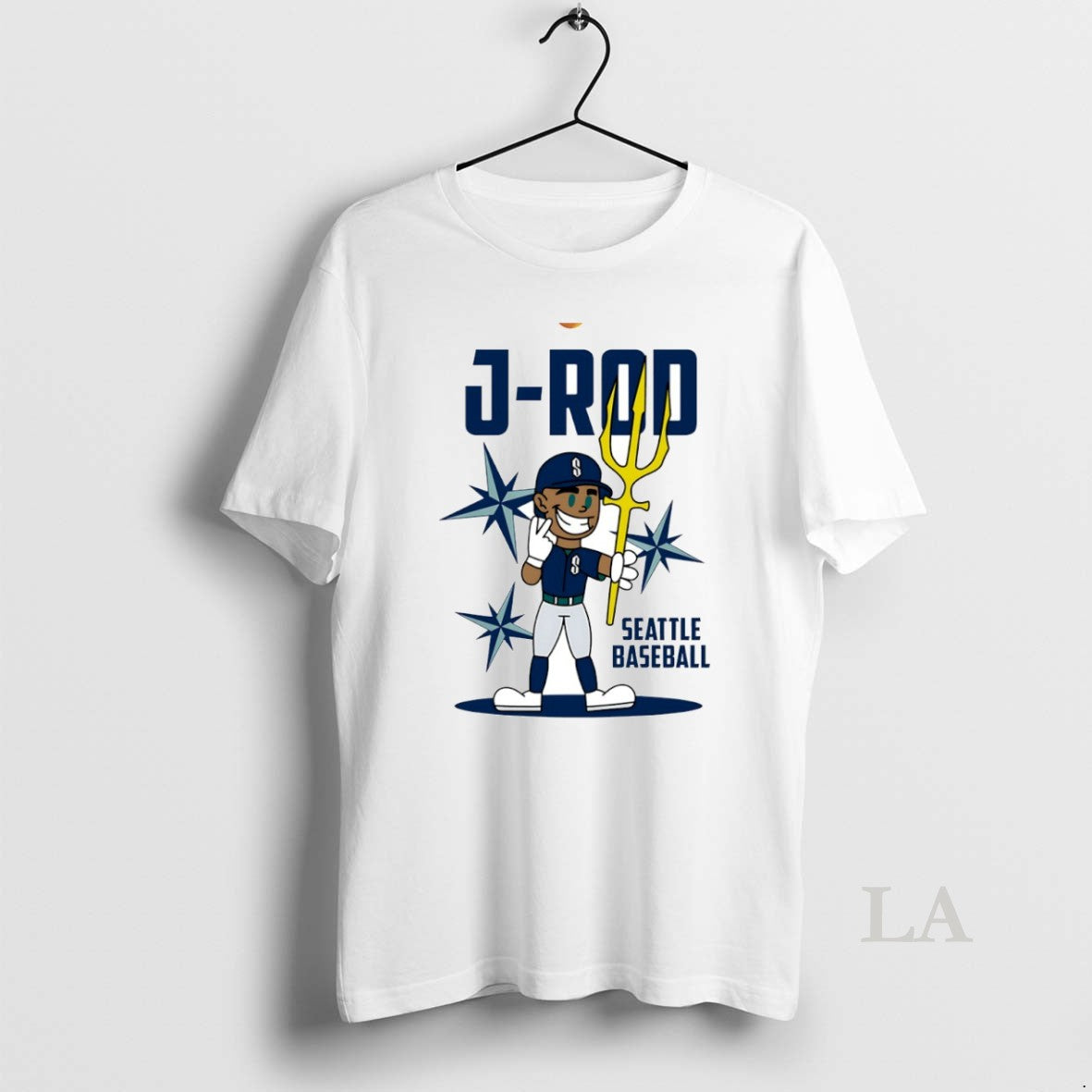 Original Julio Rodriguez Seattle Mariners Baseball J Rod Superstar Cartoon Circle