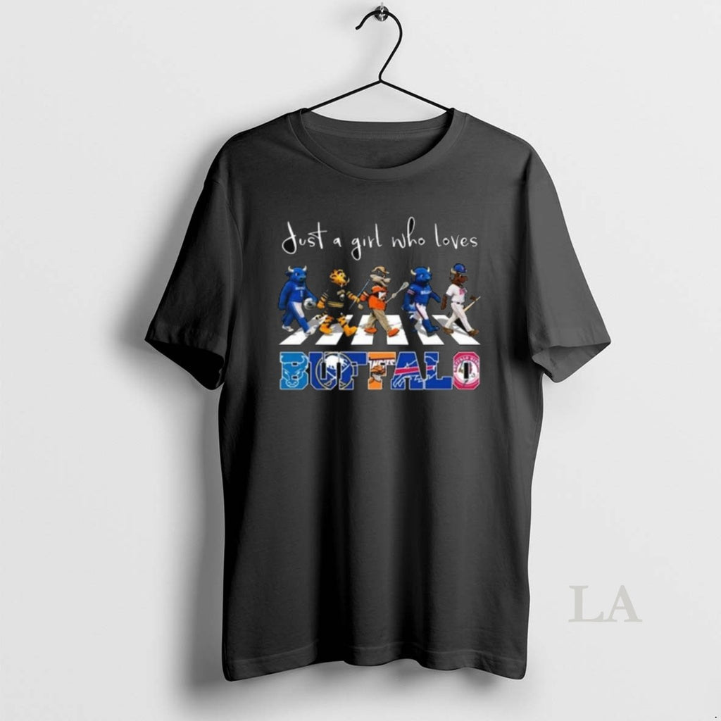 Original Just A Girl Who Loves Mascot Buffalo City Sports All Team 2025 Long Sleve