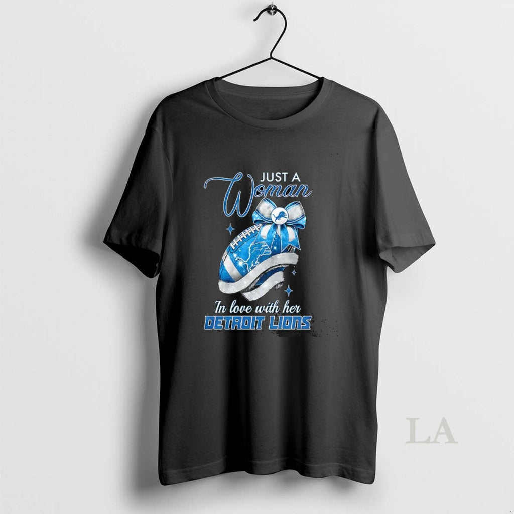 Original Just A Woman In Love With Her Detroit Lions Logo