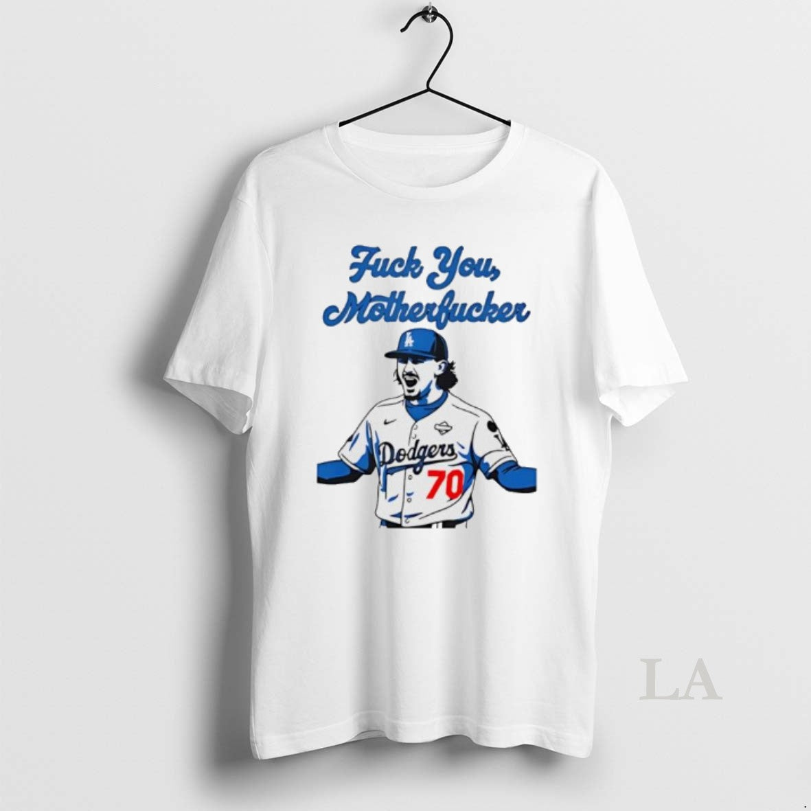 Original Justin Wrobleski Fuck You Motherfucker La Dodgers