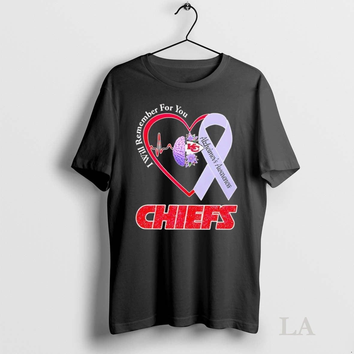 Original Kansas City Chiefs I Will Remember For You Alzheimers Awareness Tee Sweater