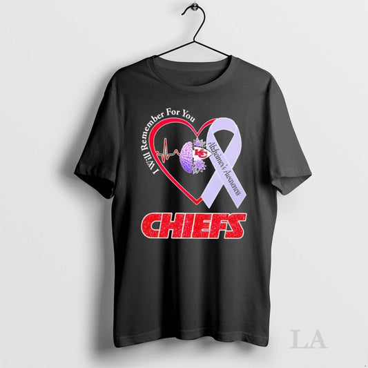 Original Kansas City Chiefs I Will Remember For You Alzheimers Awareness Tee Sweater